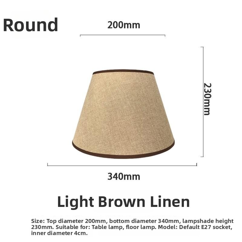 XIXIANGZI | Flax Fabric Lampshade Table Floor Wall Lamp