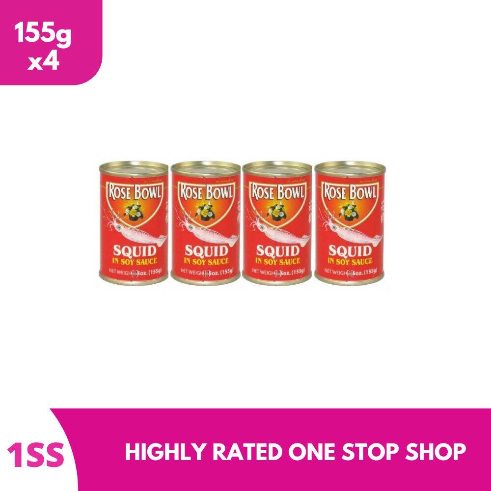 Rose Bowl Squid in Soy Sauce 155g x4 Lazada PH