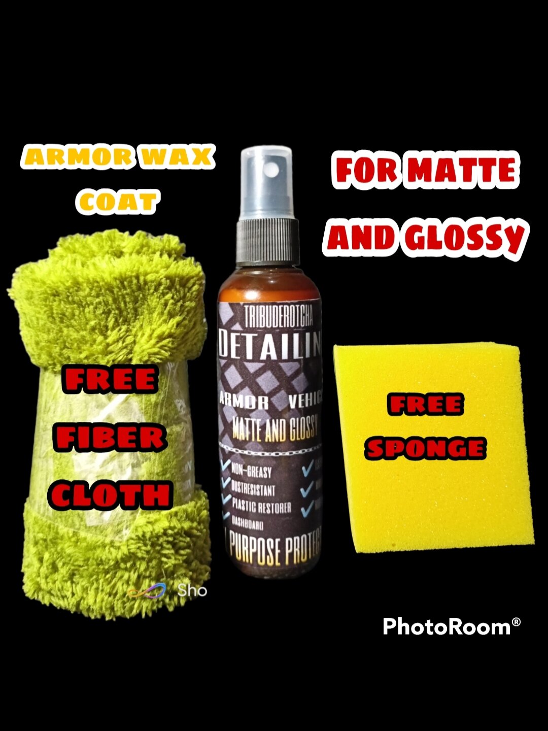 PREMIUM ARMOR WAX COAT FOR MATTE AND GLOSSY free sponge and micro fiber
