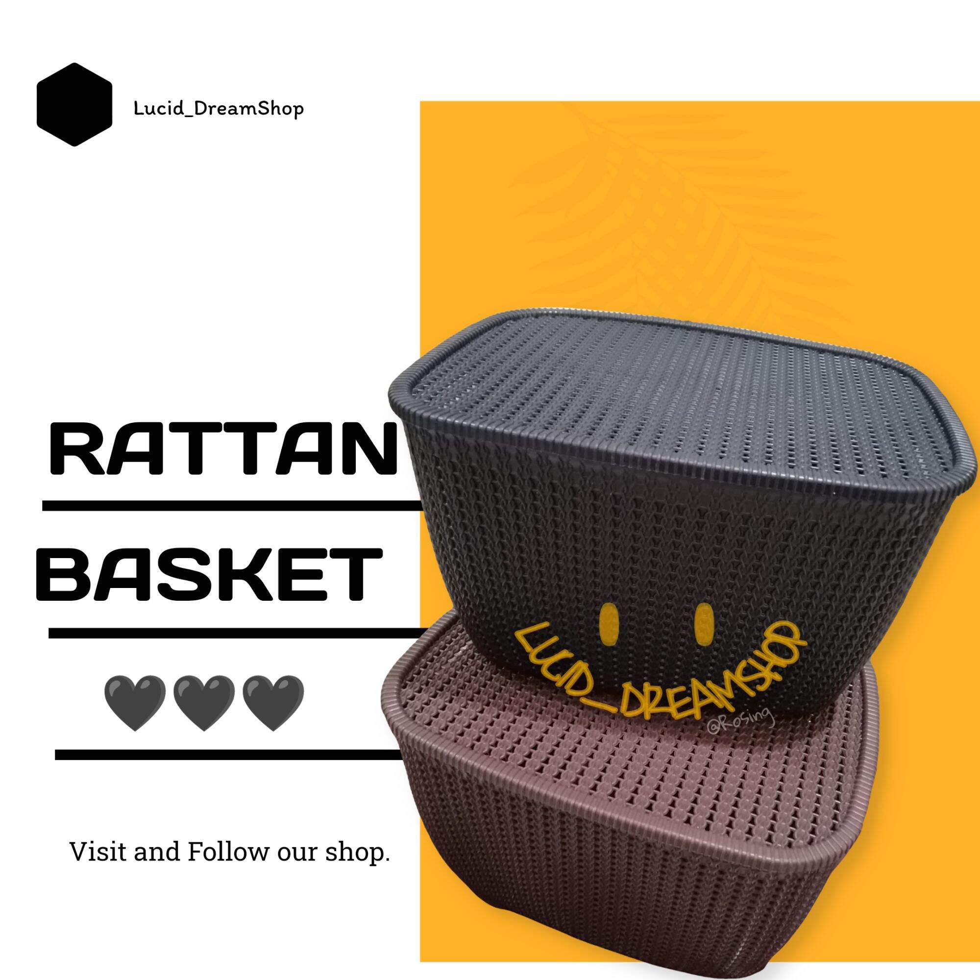 RATTAN BASKET WITH COVER LARGE SIZE Lazada PH