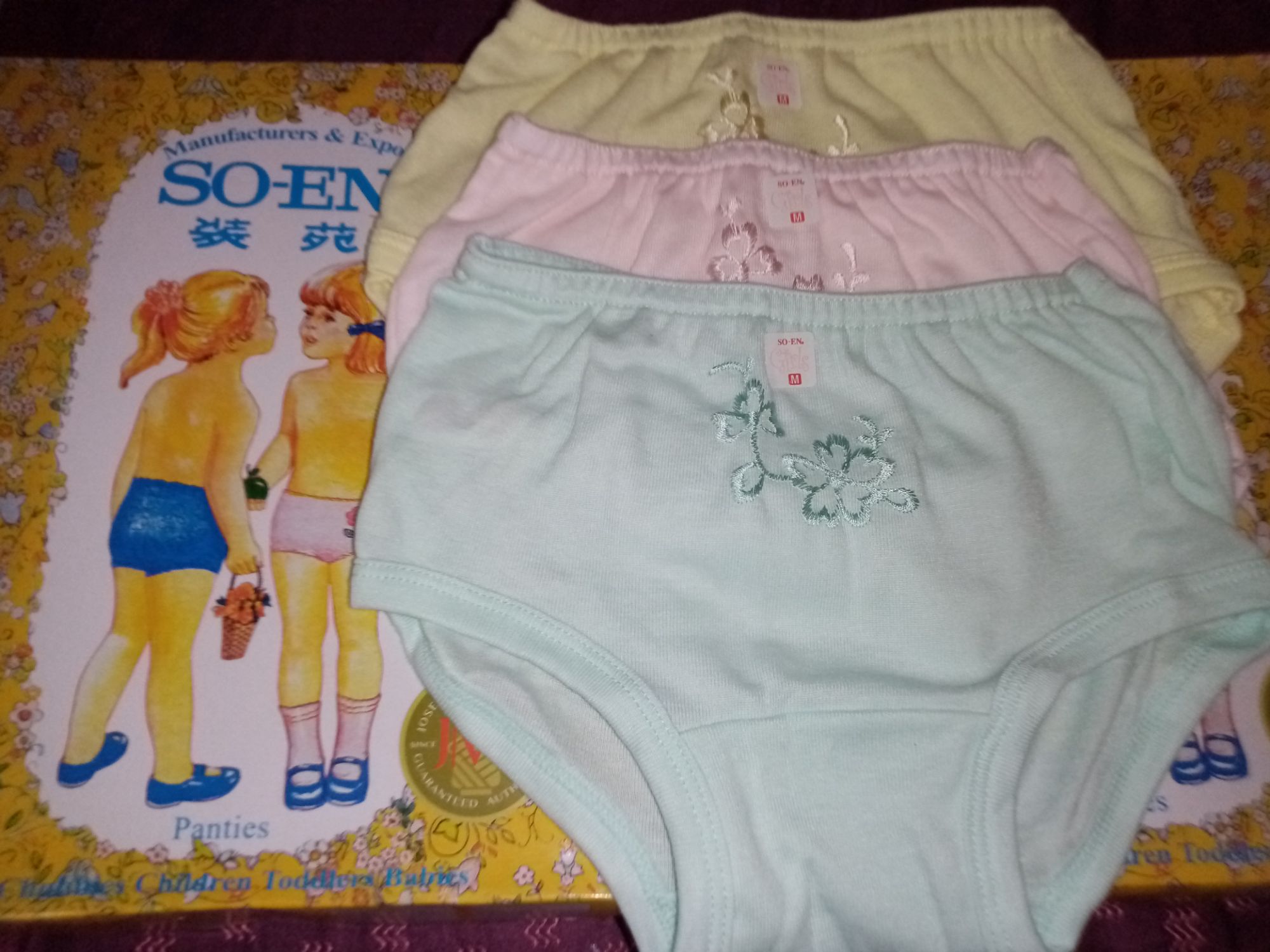 SOEN Panty Bikini original 6pcs and 12 pcs for teens& adult random design  plain and print.
