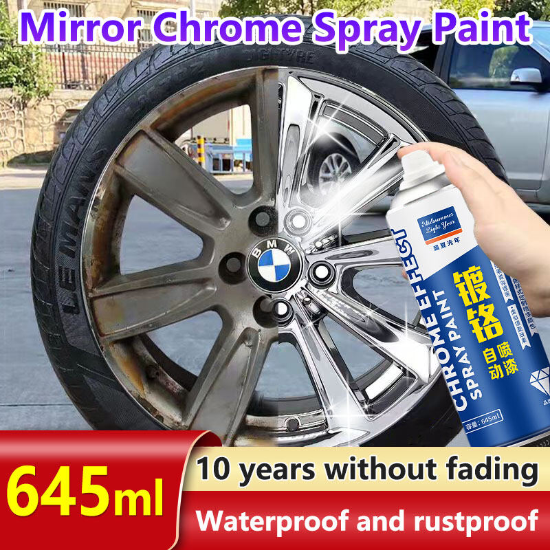 "Rust-resistant Chrome Spray Paint for Cars and Metal Surfaces"