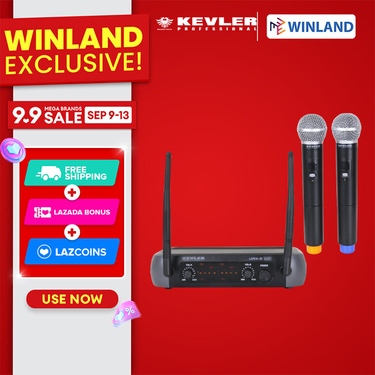 Kevler Dual UHF Wireless Microphone by Winland