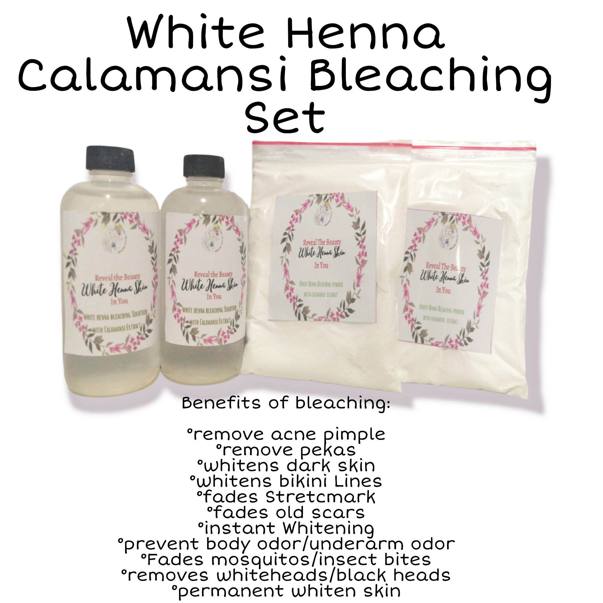 White Henna Glutathione/Calamansi Bleaching Set for Skin Whitening Lazada PH