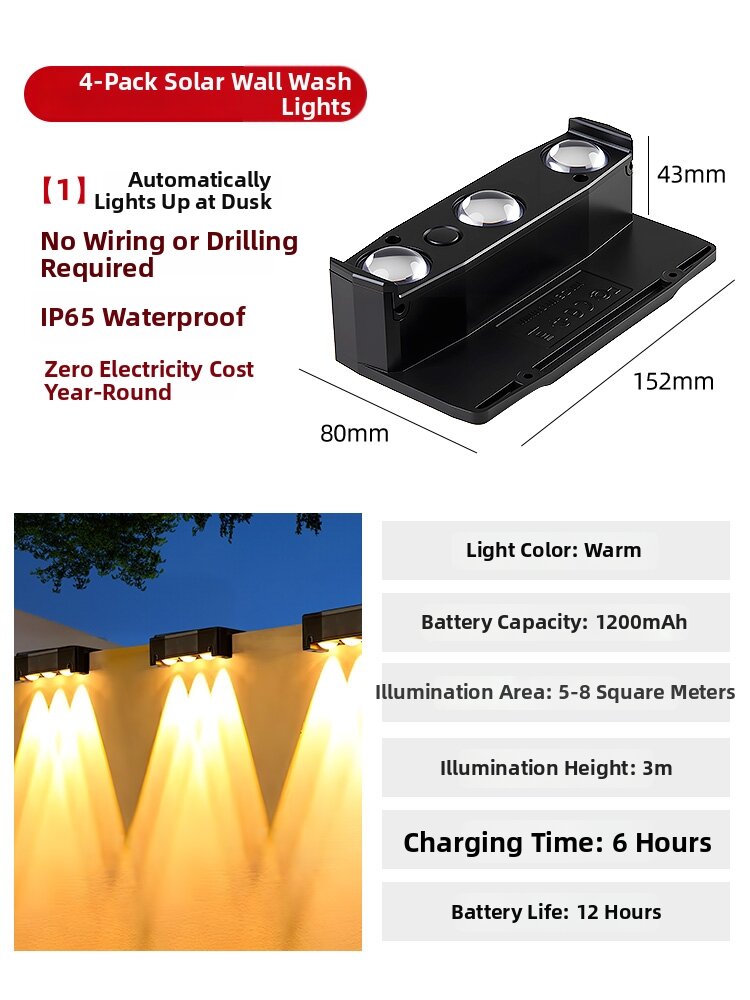 Solar Outdoor Ambient Wall Light