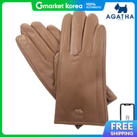 AGATHA | Agatha Womens Smart Touch Camel Leather Gloves Wagh505