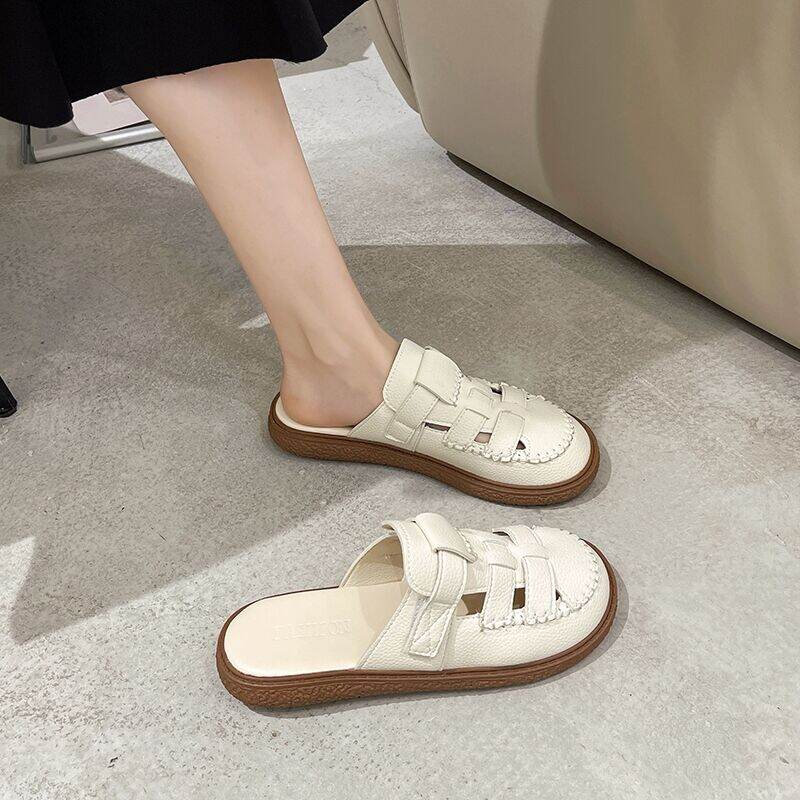 Closed Toe Half Slippers Women Summer Outer Wear 2023 New Pregnant