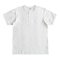 SauceZhan | Vintage Cotton Henry Neck T-Shirt