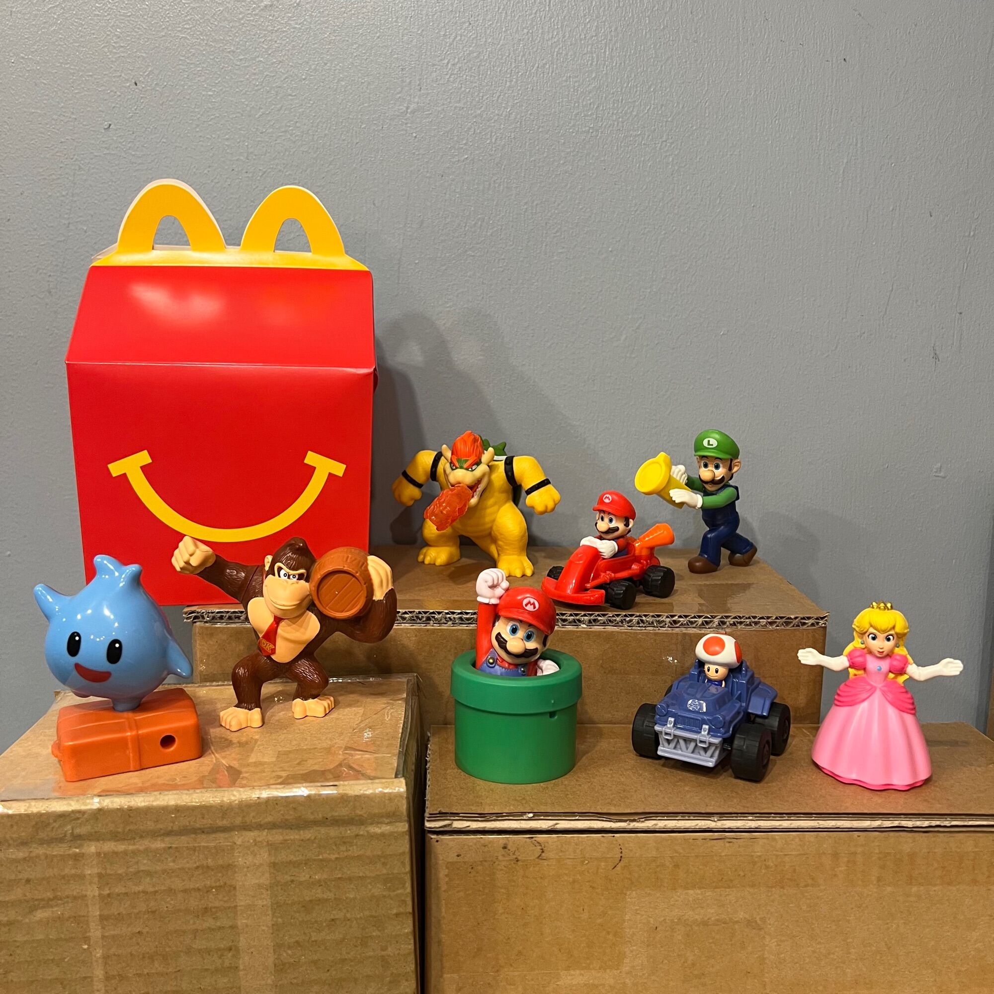 Nintendo Juguetes De Mario Bros Mcdonalds 2019 Mario Kart Cajita