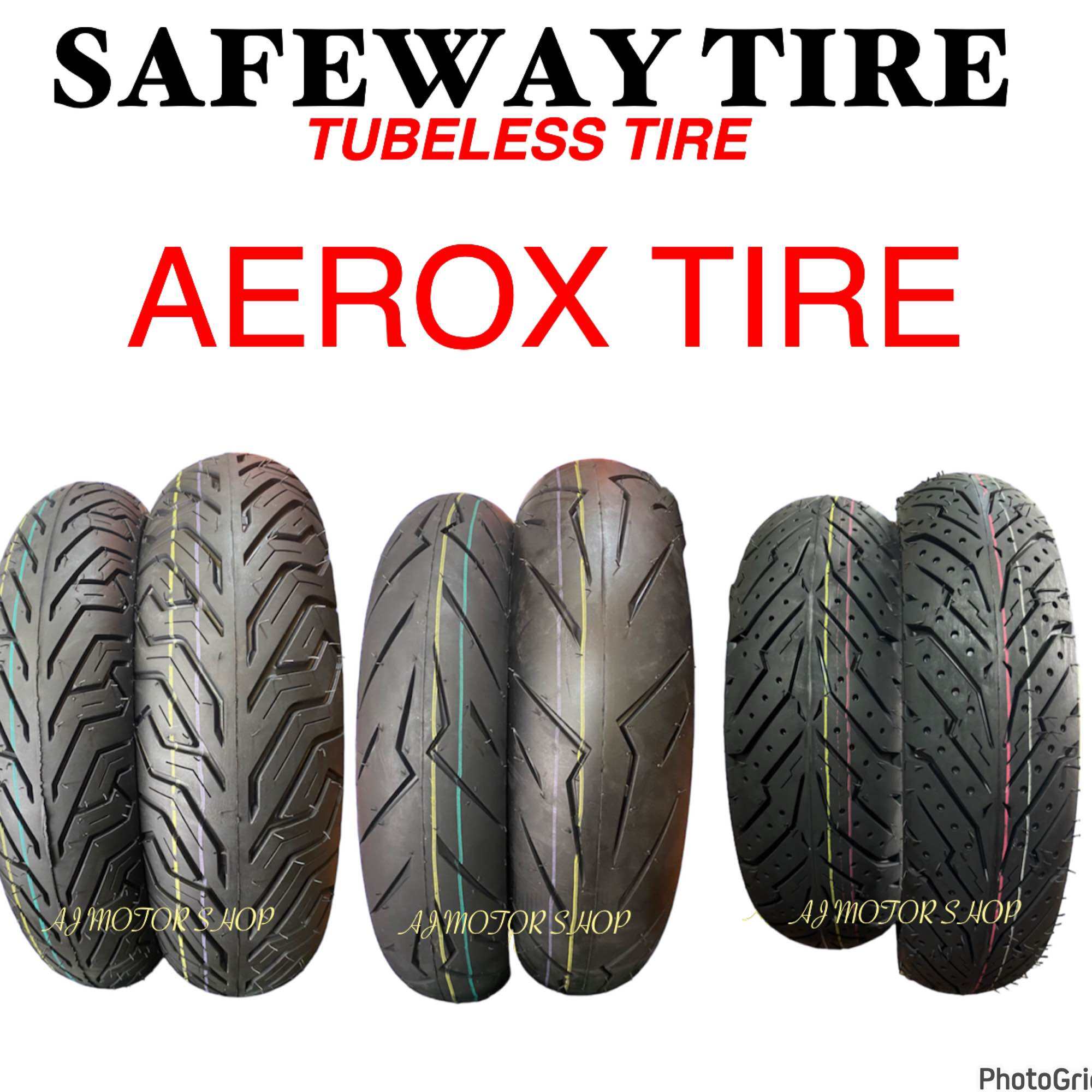 SAFEWAY TIRE FOR AEROX v1&v2 TUBELESS with sealant/pito