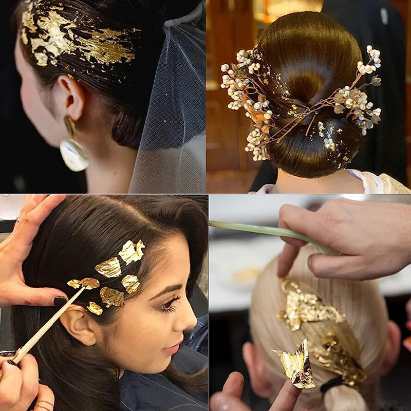 100pcs Art Craft Design Paper 9cm Sheets Practical Imitation Gold Silver Rose Gold Leaf for Gilding DIY Craft Party Decoration.