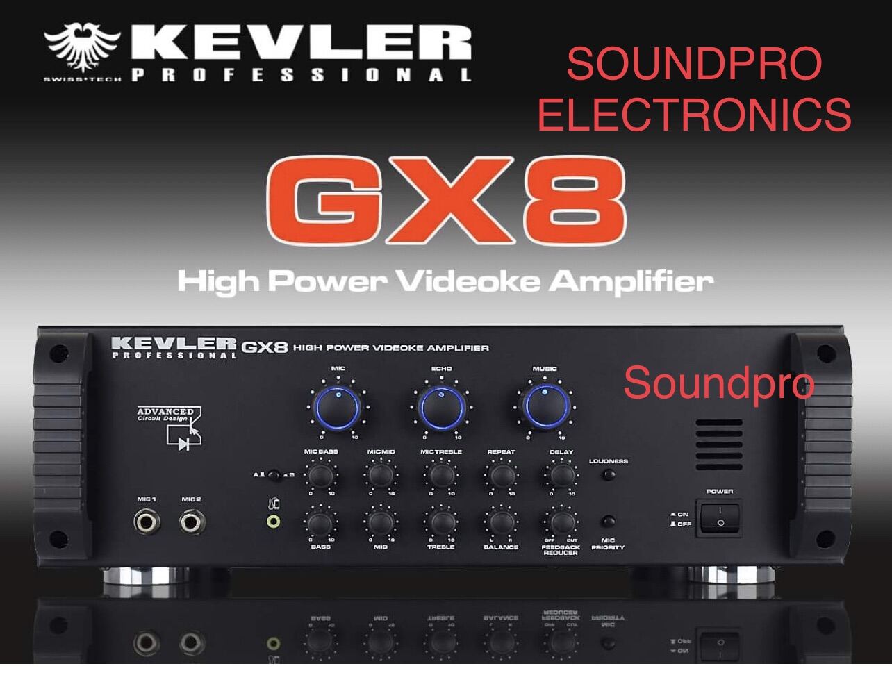 Original Kevler GX-8 Amplifier 900watts x2