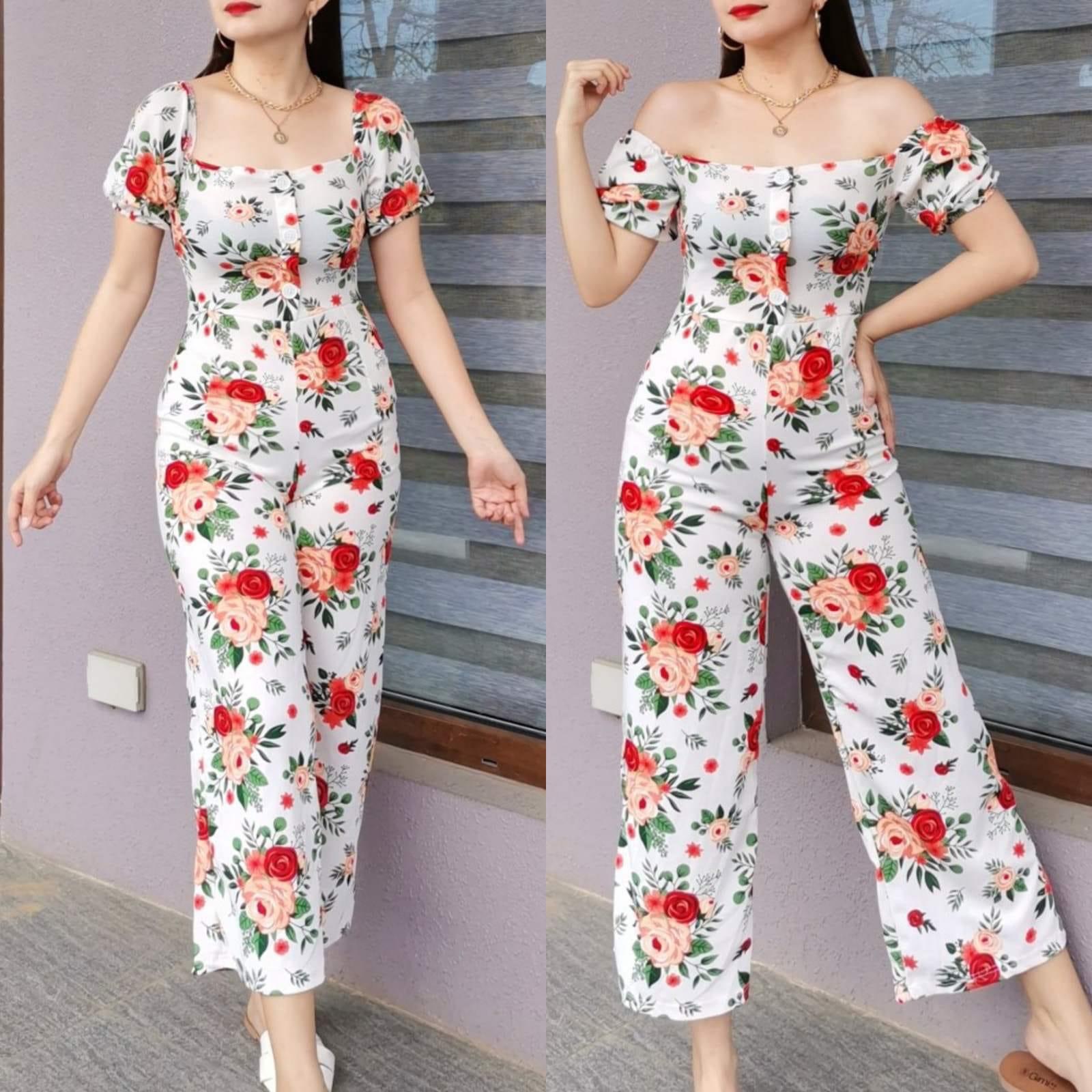 HIGH QUALITY FLORAL JUMPSUIT FOR WOMEN Summer Outfit Floral For