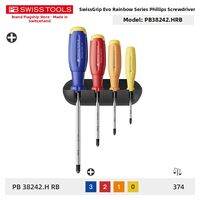 PB Swiss Tools | Colorful High Hardness Cross And Flat Head Screwdriver Set