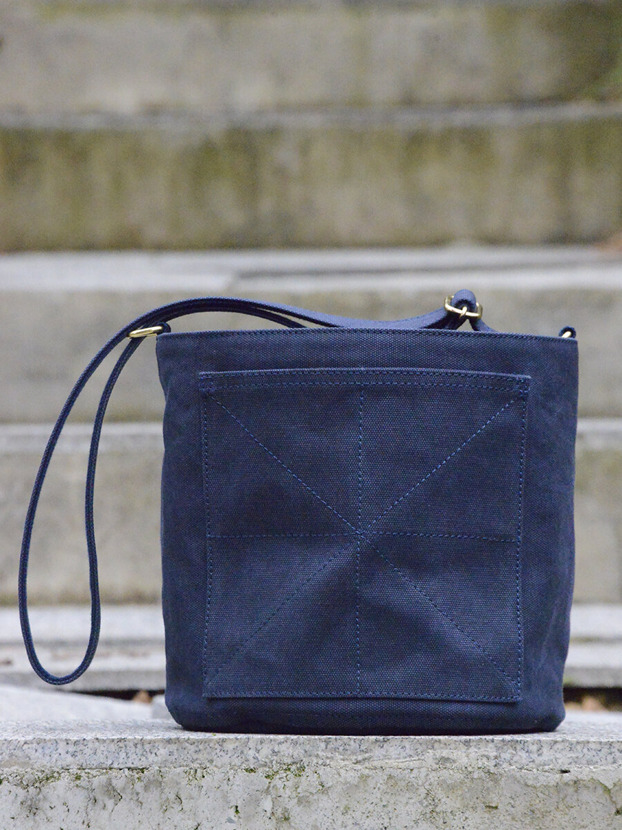 Heavyweight Canvas Tote Bag Cylinder Single Shoulder Handbag Uivy Pure Color Korean Style Fashionable Canvas Bag Presyo 3,088 Piso*Libreng Shipping