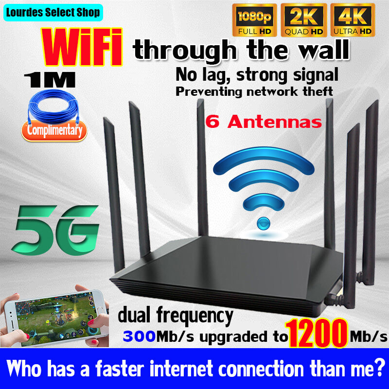 "300Mbps 5G WiFi Router with 12000m Long Range"