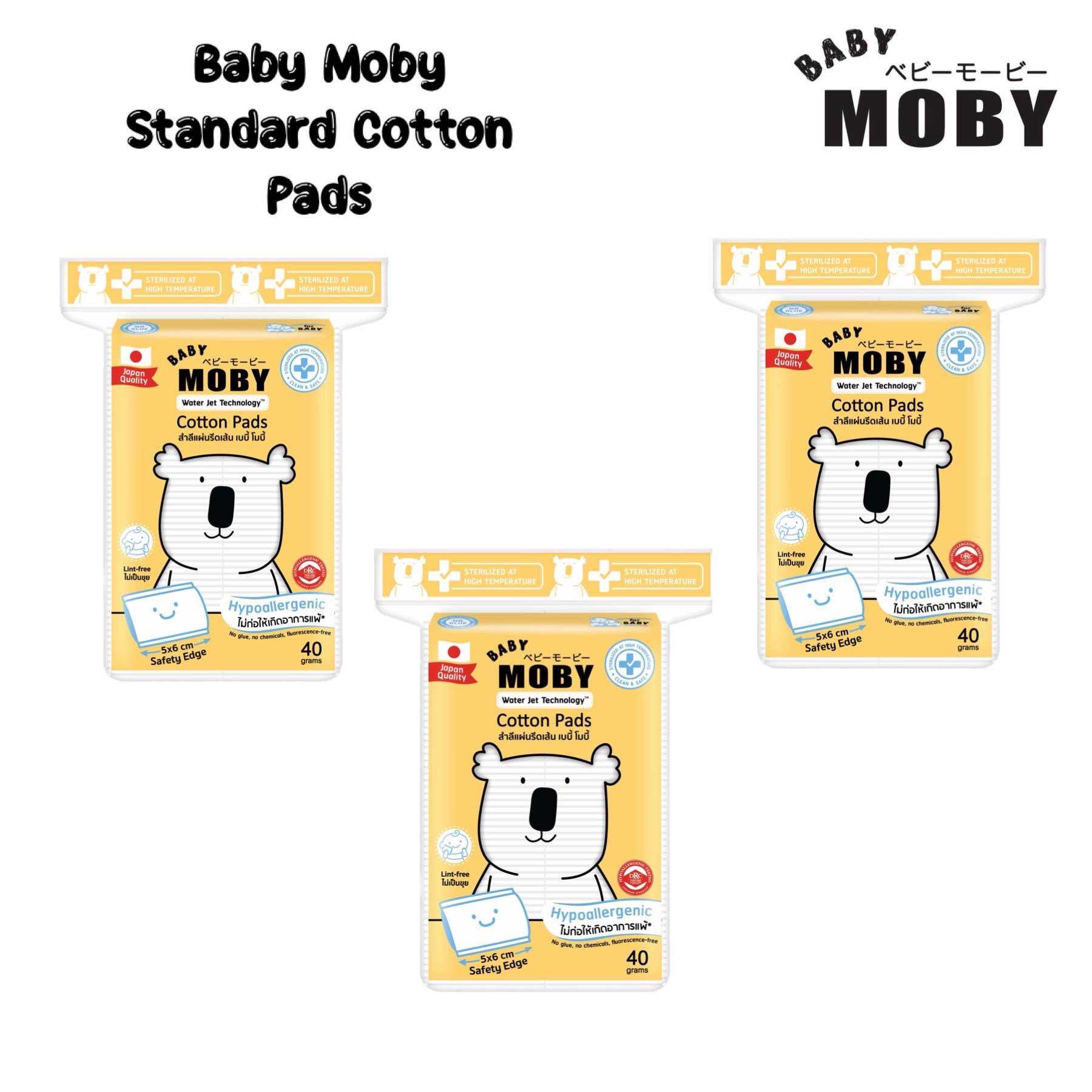 Baby Moby Standard Size Cotton Pads - Set of 3