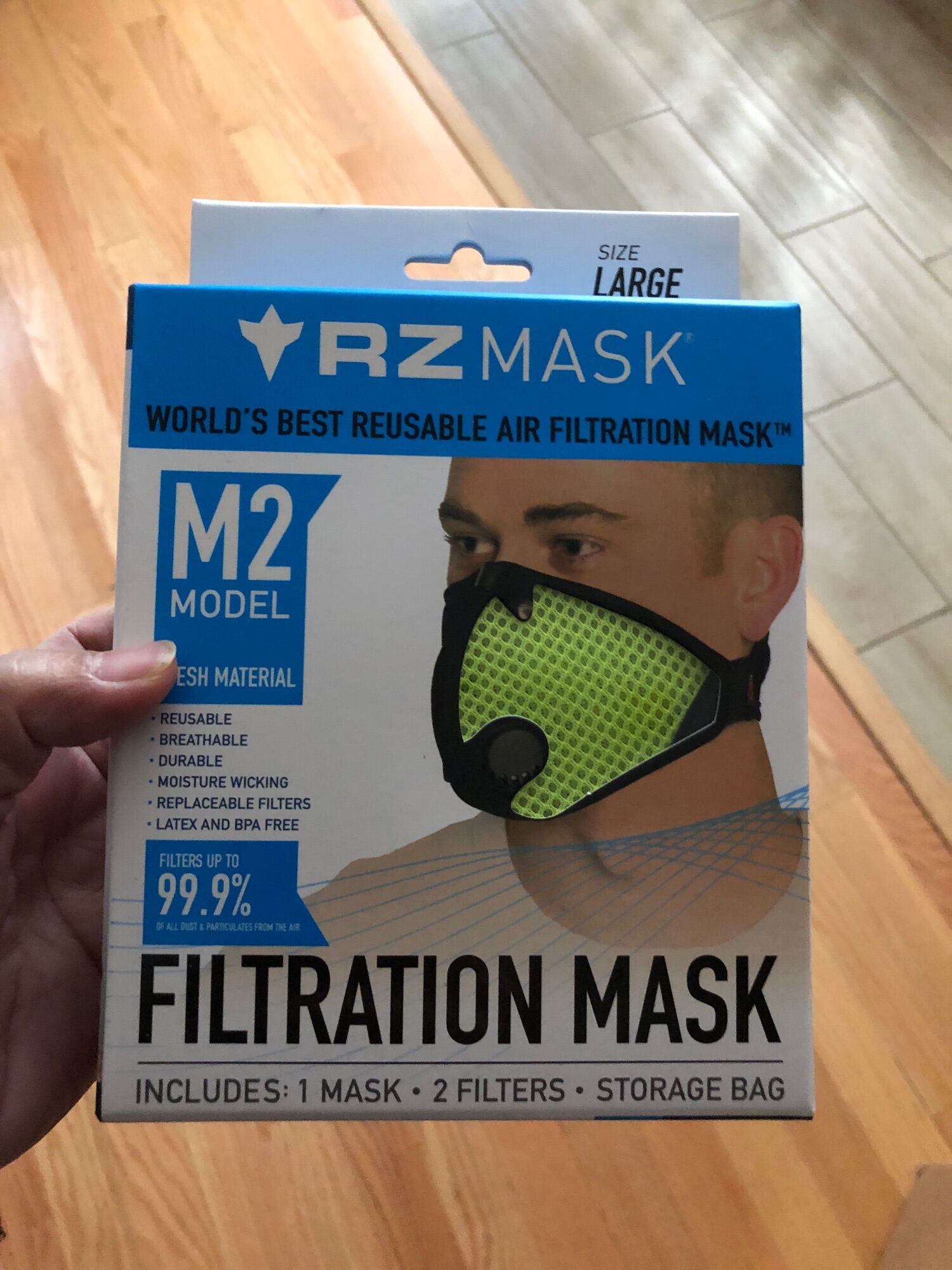 Rz Mask M2 Mesh Mask Safety Green Large Lazada Ph