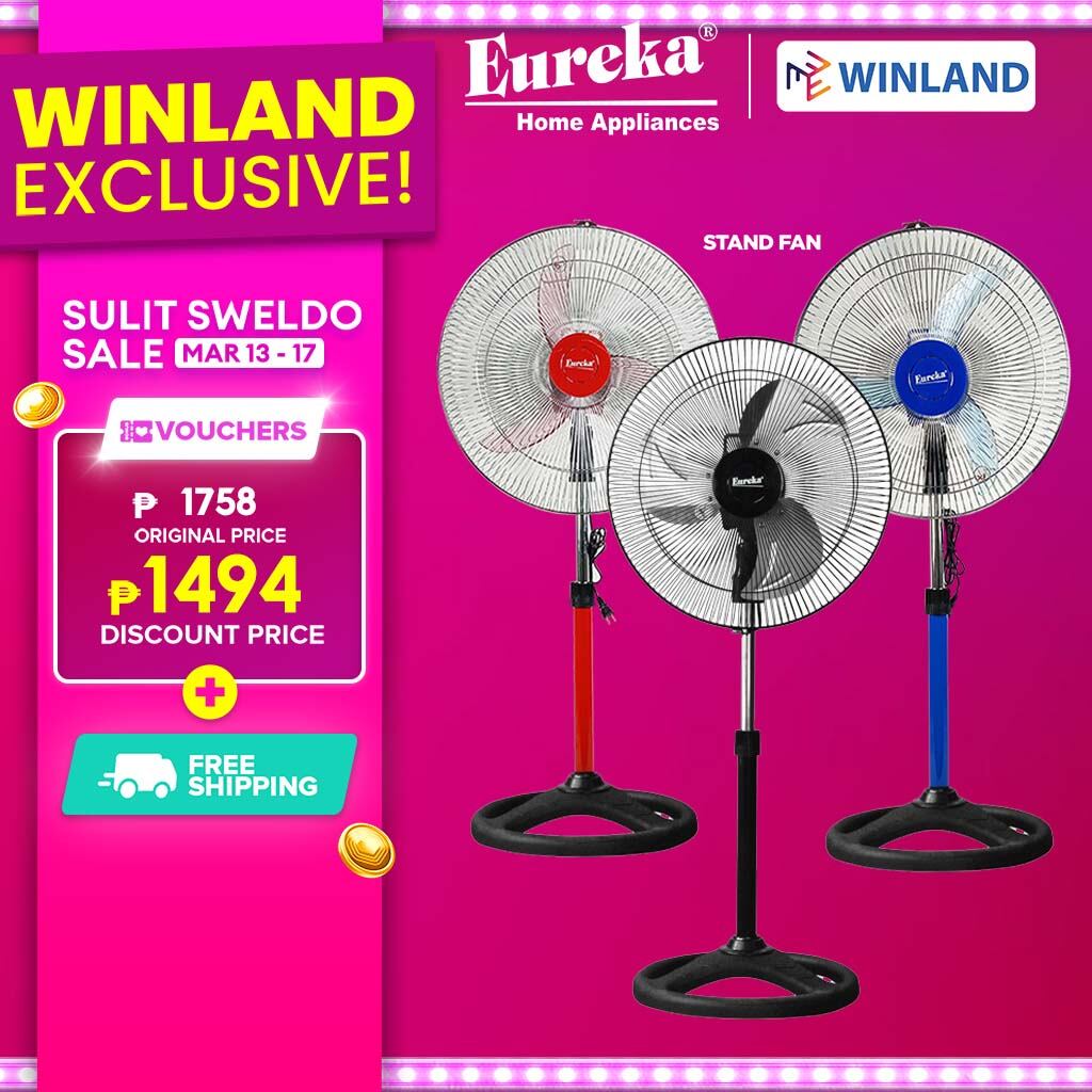 Eureka by Winland 18inches Power Stand Fan / Electric Fan EPSF-18B