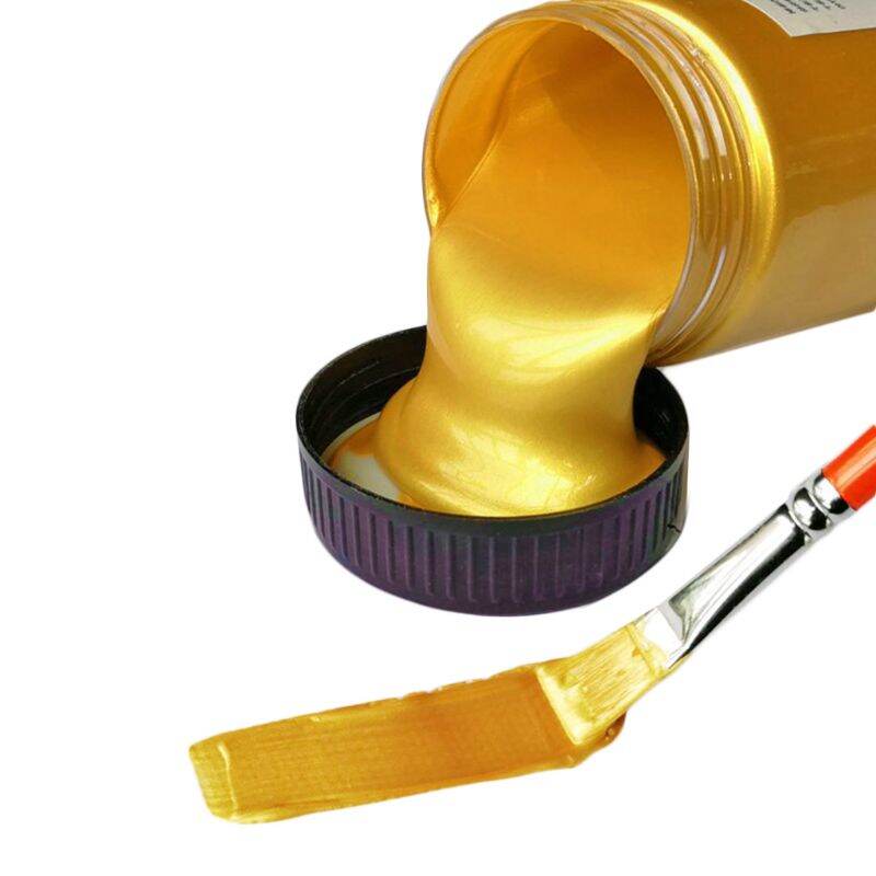 [Fast Shipping] 100ml Waterproof Metallic Color Pigment Gold Acrylic Paint Gypsum Toys Statuary Coloring DIY Textile Painting Graffiti Colorant