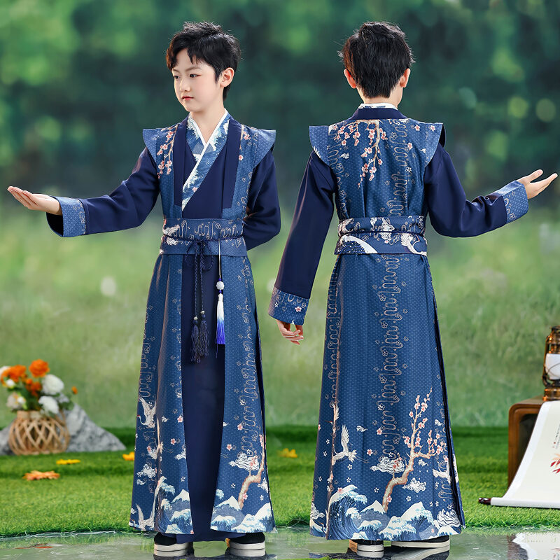 Boy's Hanfu Chinese Style Ancient Costume Master Clothes Children's Super  Fairy Costume Chinese Ancient Style Tang Suit Chinese Costume Autumn and  Winter