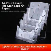 Acrylic A4 Three-Layer Display Stand Transparent Desktop Brochure Holder Leaflet Rack for Business And Office Supplies