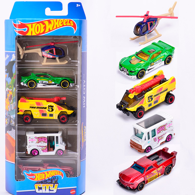 Pack Com 5 Carrinho Hot Wheels: Hw Flames - Mattel - Toyshow Tudo