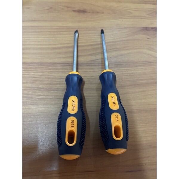1pcs XLW Screw driver 6.5mmX4",6",8",10",12"(Philip/Flat) Rubber Handle (Sold per pc