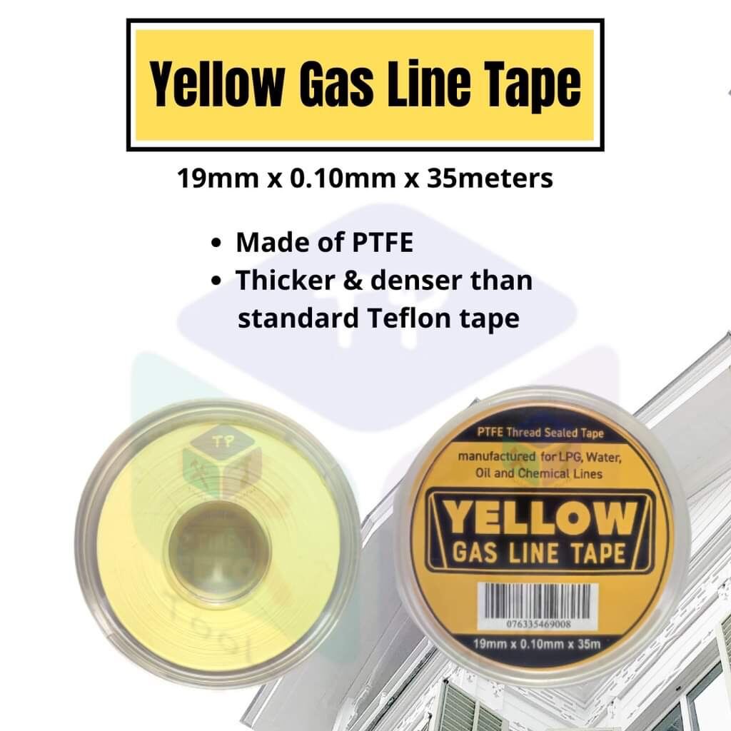 Yellow Gas Line Teflon Tape