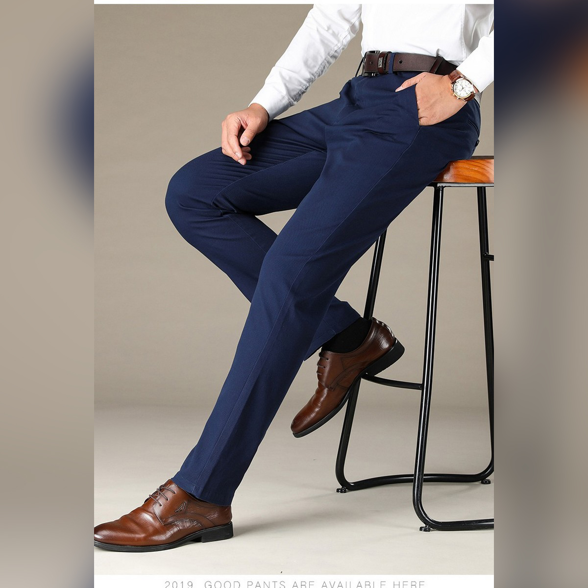 Buy Navy Blue Solid Straight Pants Online - W for Woman-mncb.edu.vn