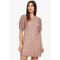 Krizia Puff Sleeve Lace Shift Dress Formal Party Casual Occasion Baptism Graduation