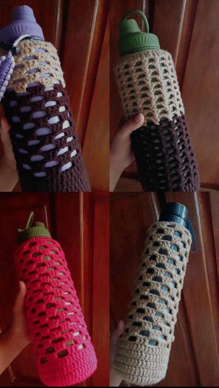 Crochet Tumbler Cover Aquaflask Holder Tumbler Case Holder Bag Hydroflask  Cover Water Bottle Bags SUGAW