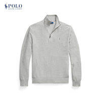 Polo Ralph Lauren Mens Mesh-Knit Cotton Quarter-Zip Sweater