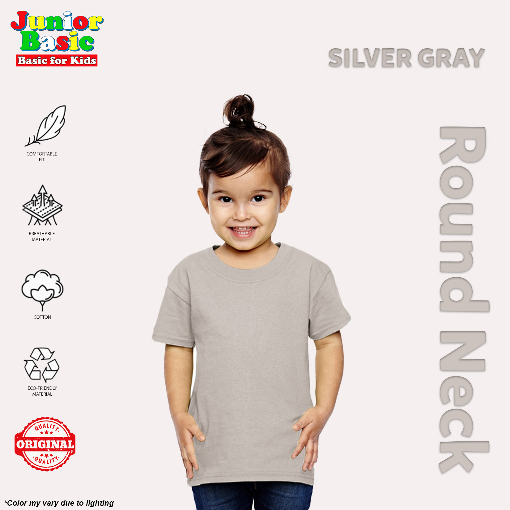 Dokie Roundneck T-Shirts (Light Gray)