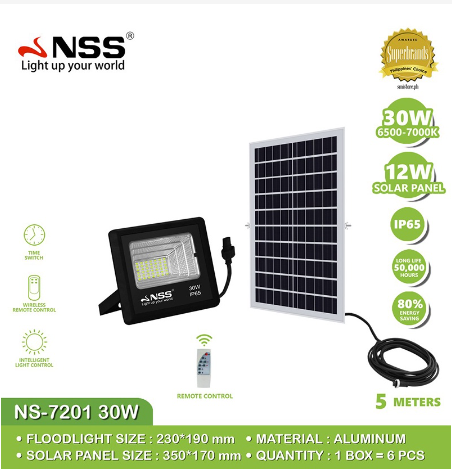 NSS SOLAR FLOOD LIGHT 30W (NS-7201)