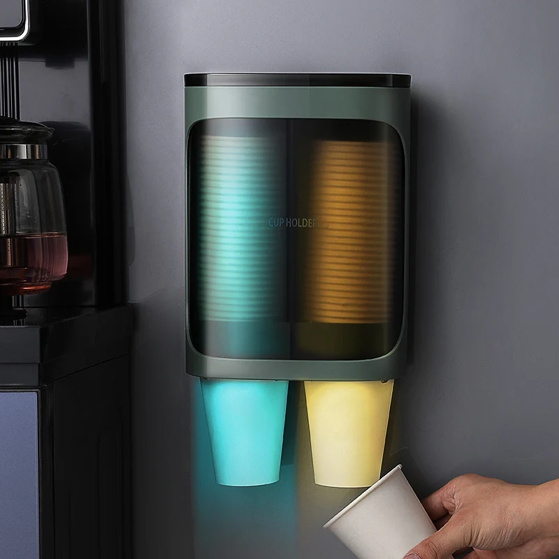 Disposable Cup Holder Cup Puller Cup Storage Rack Paper Cup Holder Punch-Free Wall-Mounted Home Water Dispenser