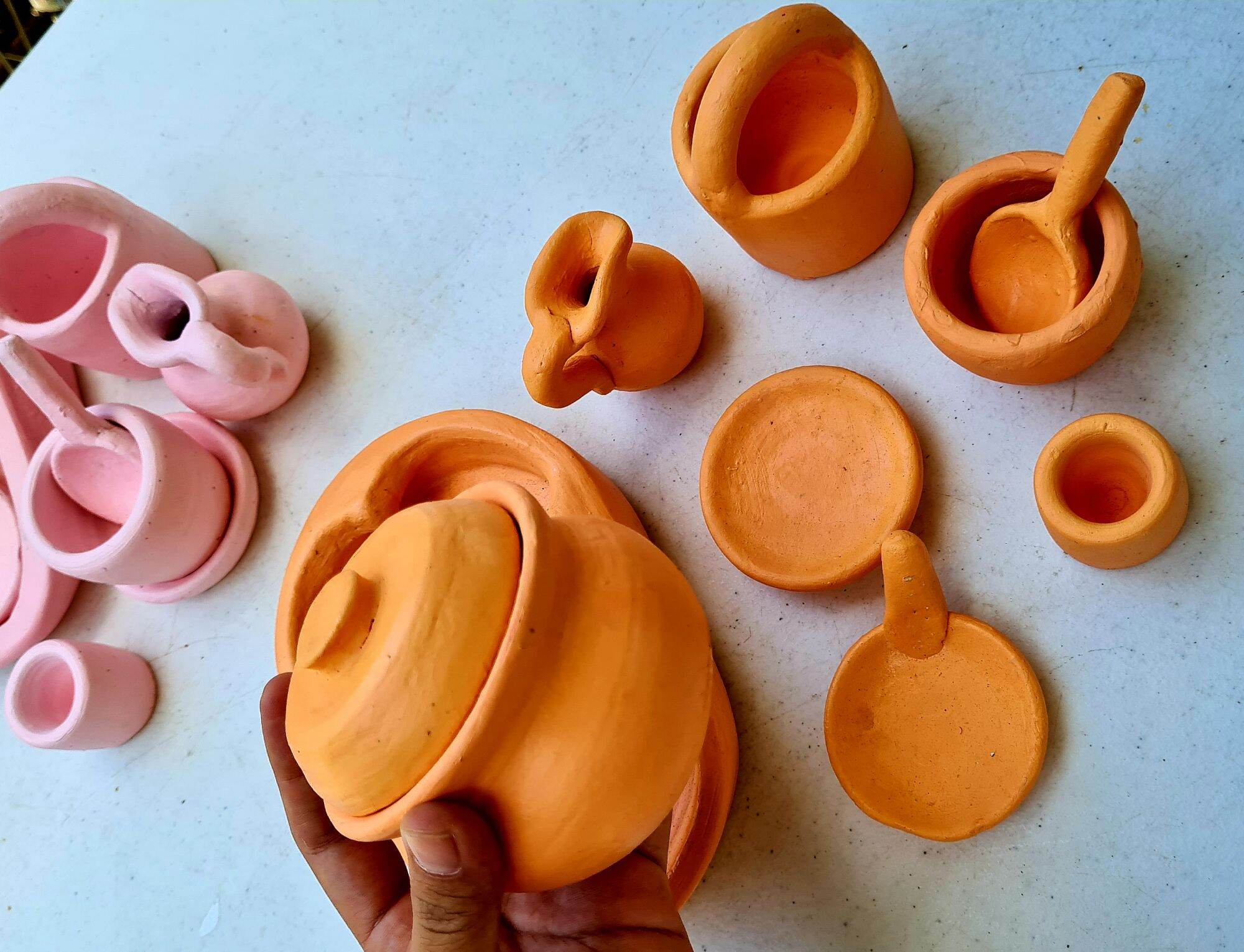 Mini Palayok Set Laruan Claypot Toy Palayok Pambata. 