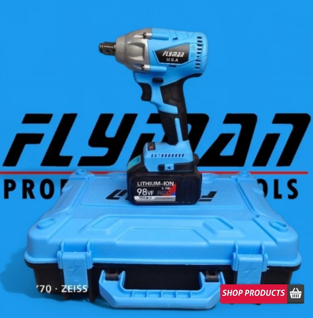 Flyman Usa Cordless Impact Wrench 1/2 Drive 98V Brushless Dual