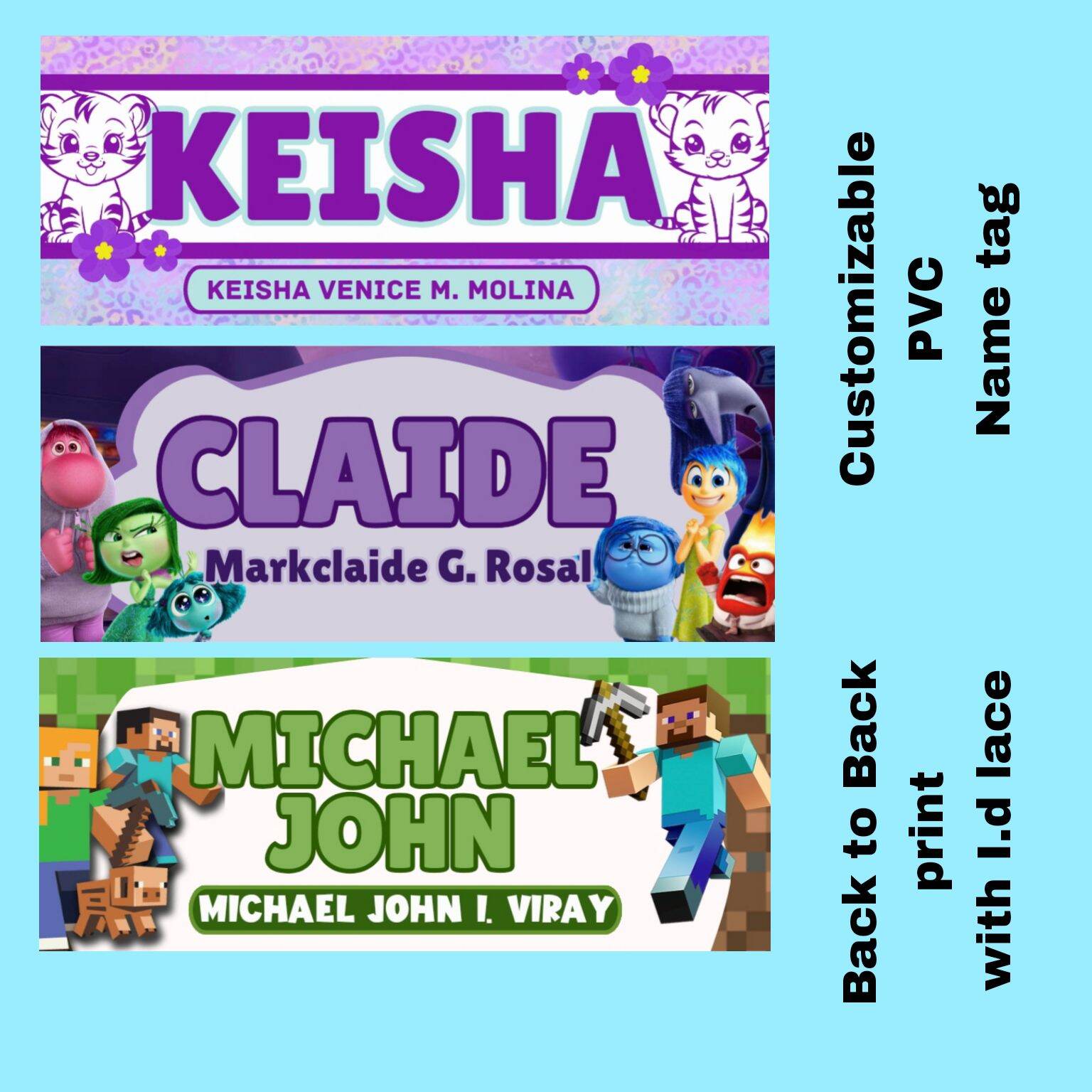 Pvc Name Tag Character CUSTOMIZED PVC NAME TAG AND BAG TAG | Lazada PH