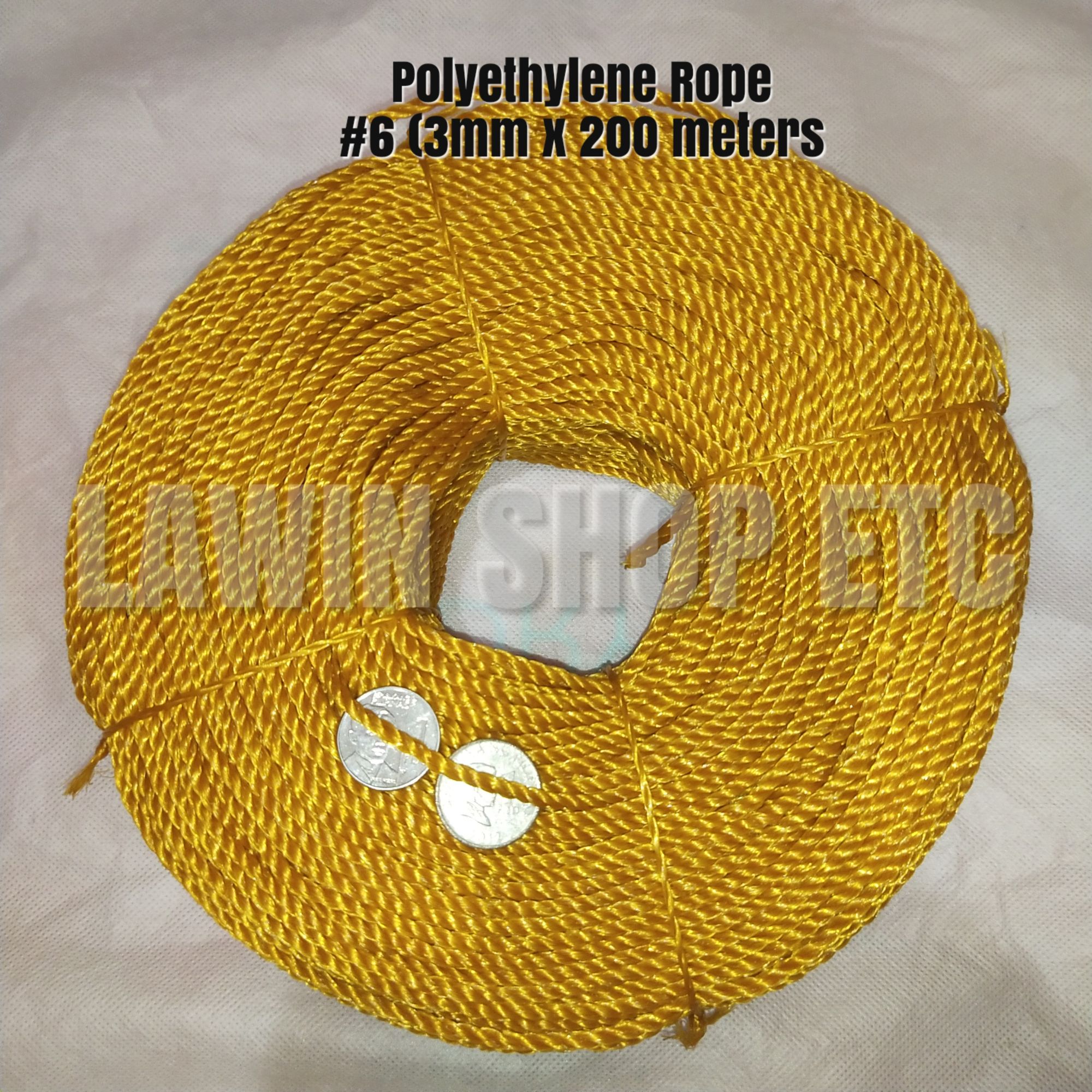 PE Nylon Rope #6 (3mm x 200 meters) Polyethylene Rope / Tali / Lubid /  Sampayan