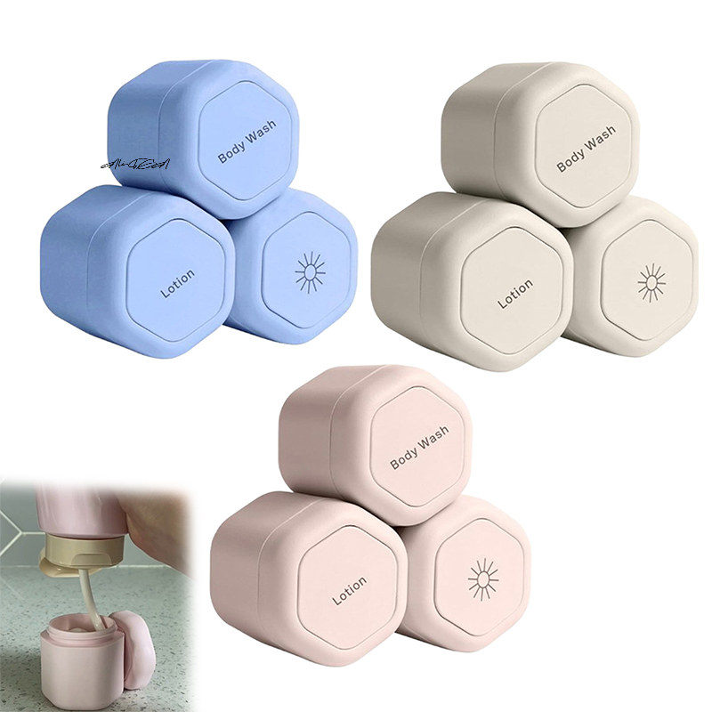 2/3Pcs Magnetic Travel Containers with Lids Cosmetic Dispenser Stacking ...
