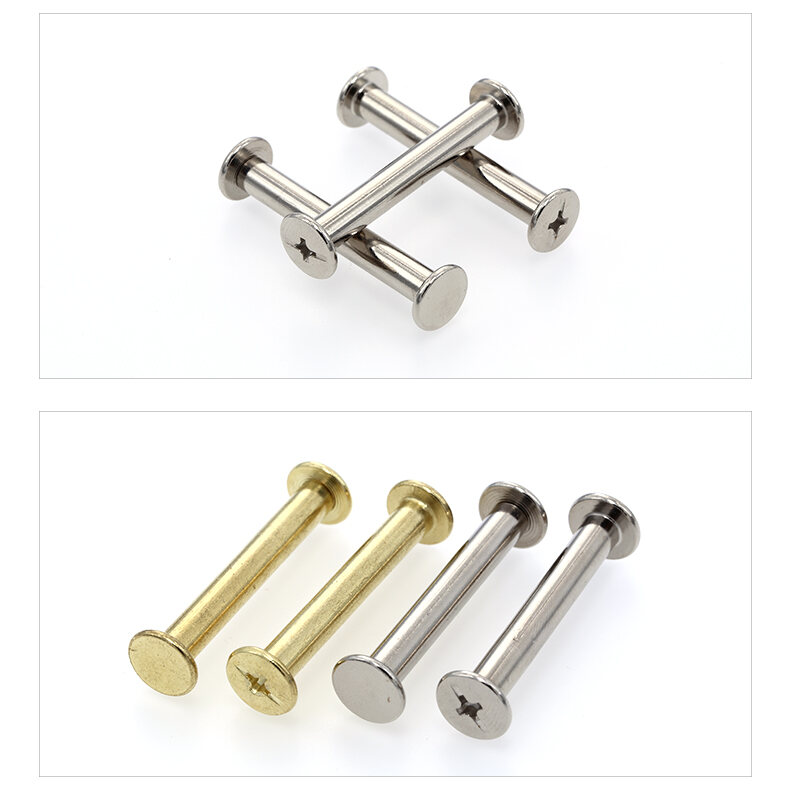 DUO ER M5 Screw Rivets 304 Stainless Steel Screws Male Female Snap Rivet  Books Butt Screw Photo Album Binding Screw Stem Length : 12mm (100pcs)