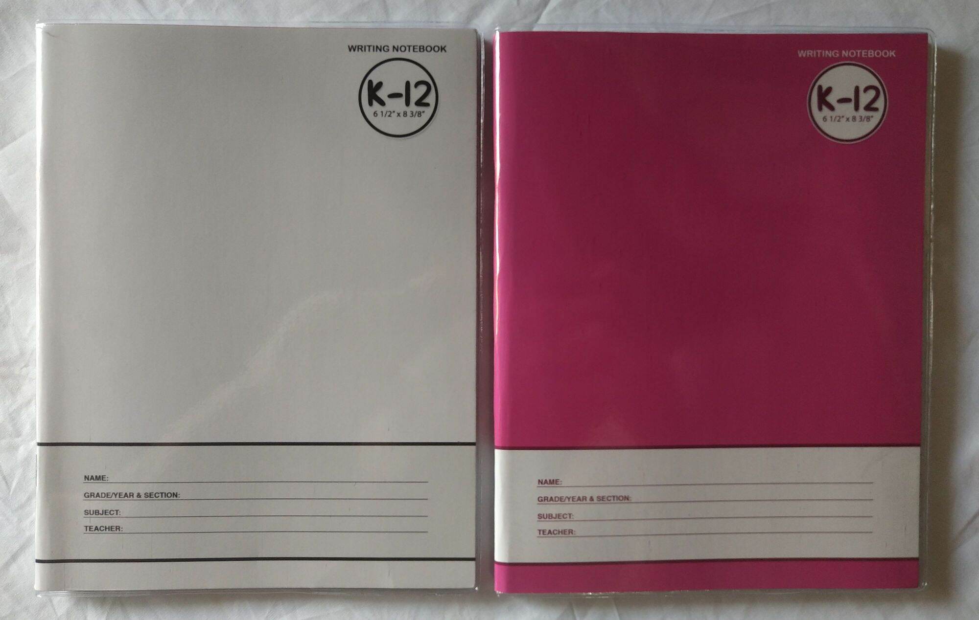 Avanti K-12 Writing Notebooks (red&blue lines,Big Spaces) -Set of 8 with plastic jackets (80leaves,16.51cm x 21.27cm). 