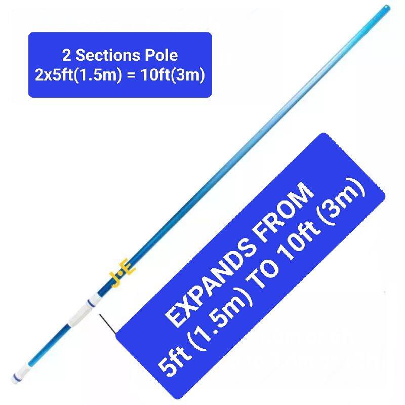 ☑️Swimming Pool Telescopic Ribbed Pole, Aluminum extension pole, pool