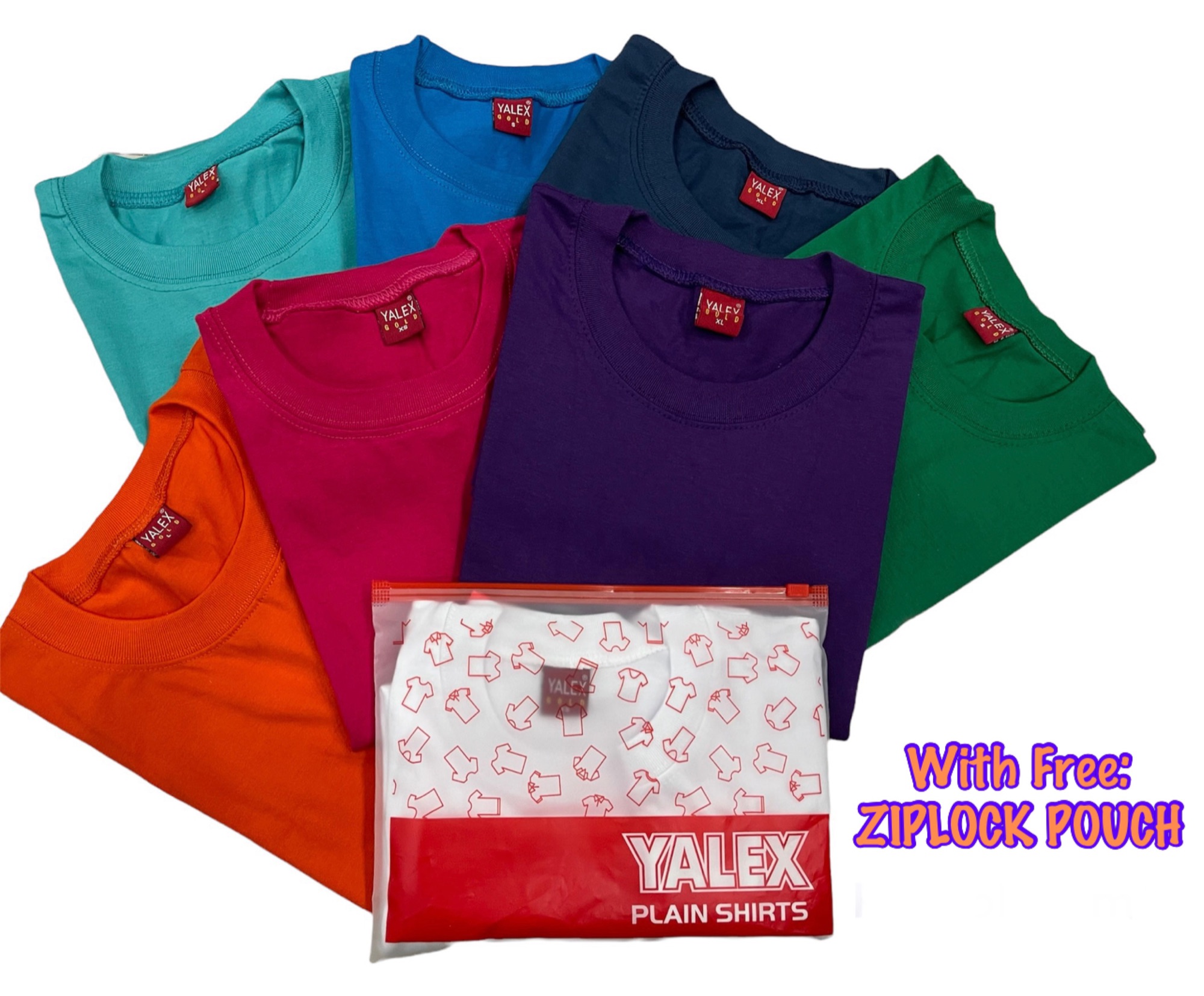 YALEX Unisex Plain Shirts - Various Colors - XS to 5XL
