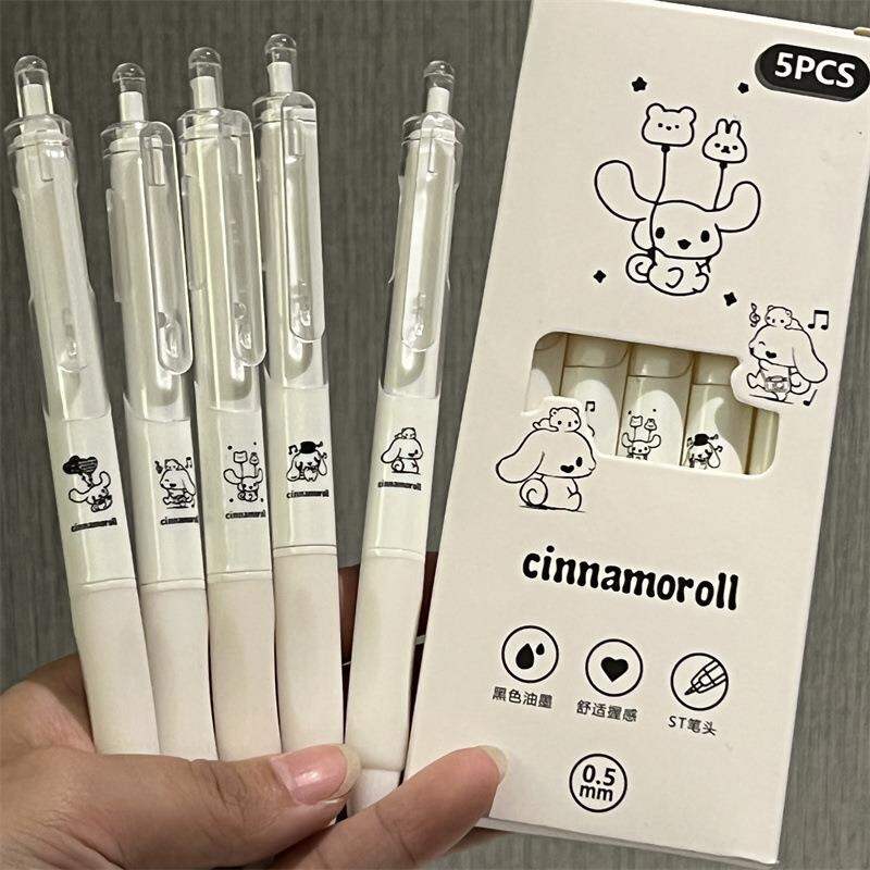 Snoopy White Pen Ins Style High Aesthetic Spring Pen St Head Boxed Super Smooth Quick Dry Black Ink Pen for Girls