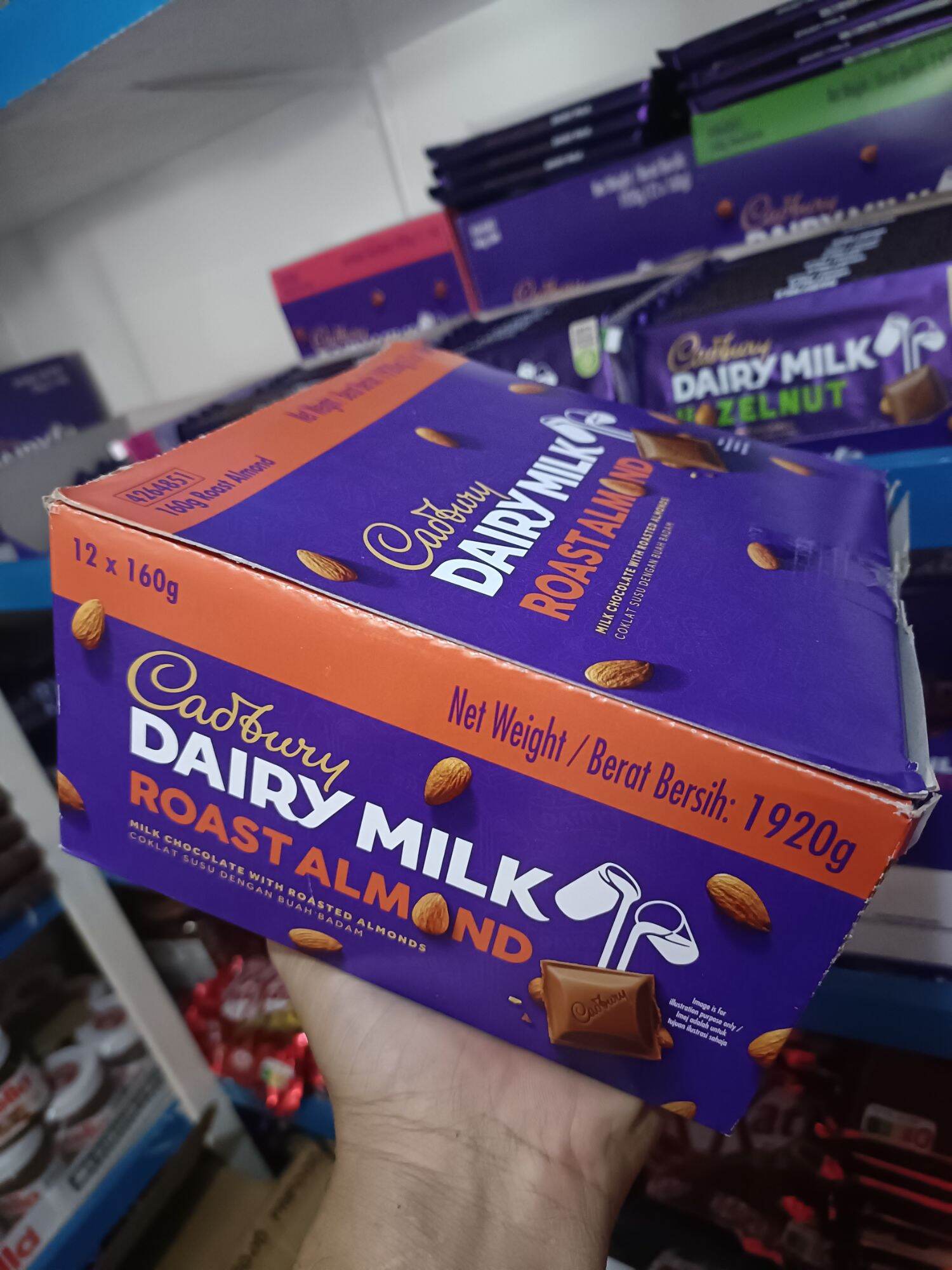 Cadbury Dairy milk/Roast Almond 1920g(12×160g) Lazada PH