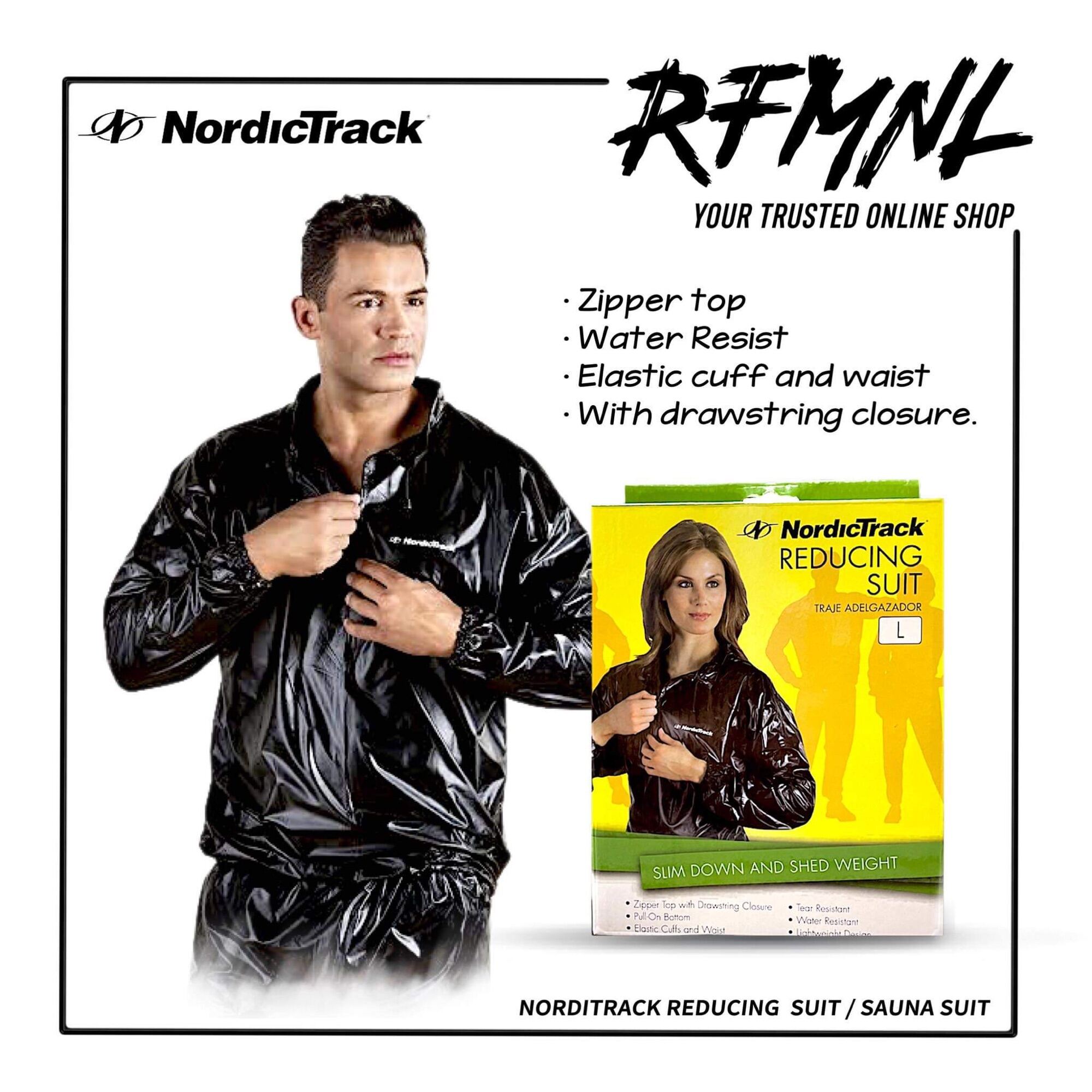 Sports Weight Loss Sauna Suit Heavy Duty Fitness Sweat Exercise Gym Ripstop  Black