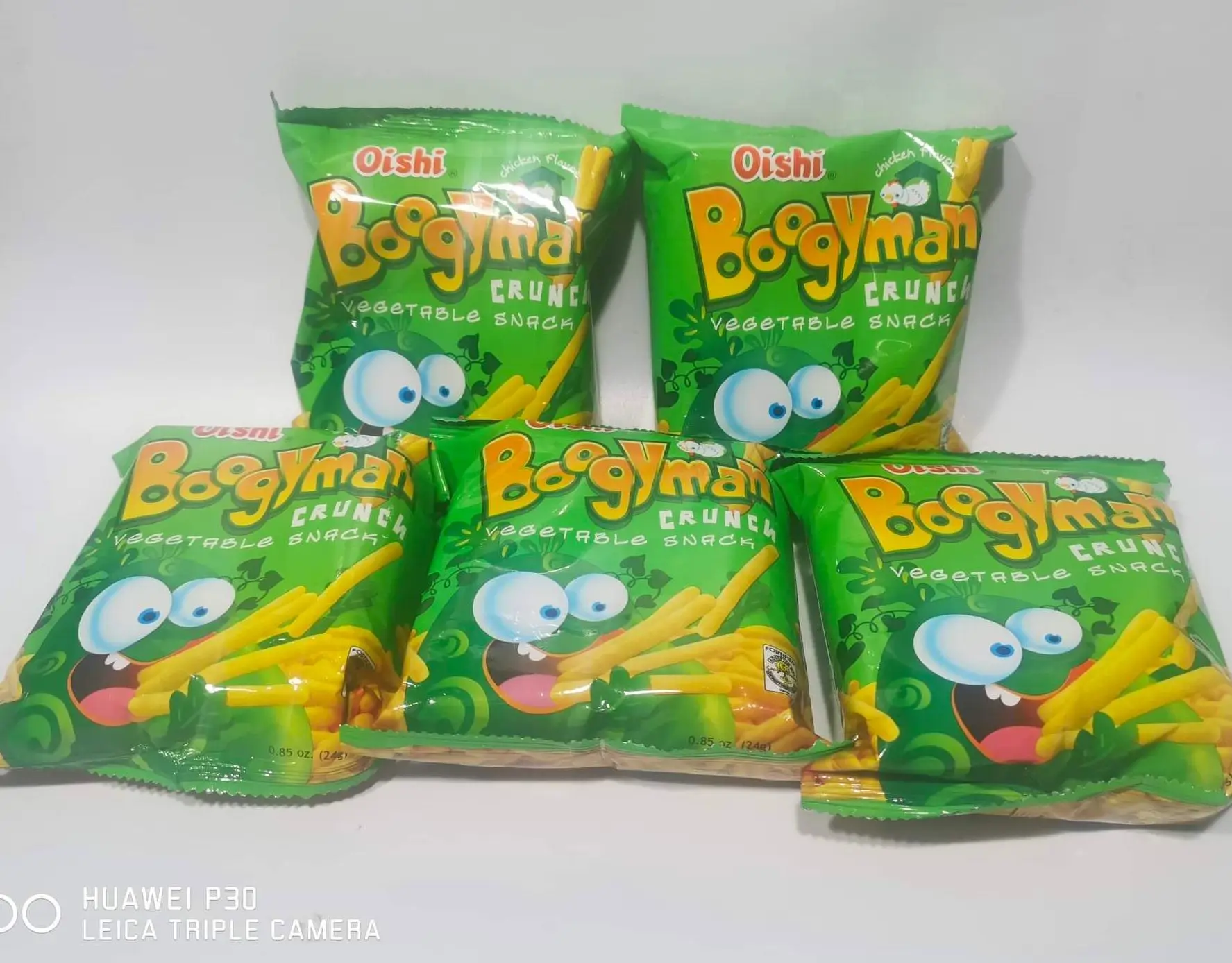 5 Packs of Oishi Boogyman! Crunch (24g)