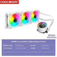 Coolmoon | Number Display 360 Integrated CPU Cooler AMD 1700 Compatible 5V Light Sync